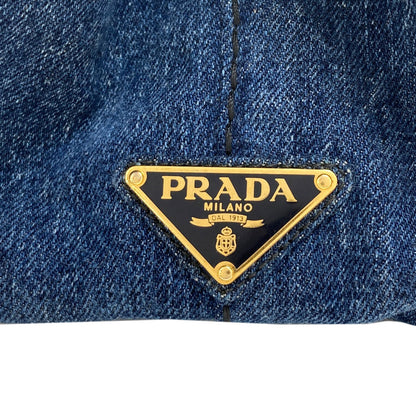 PRADA B2642B Canapa Tote Bag Denim Ladies [Used]