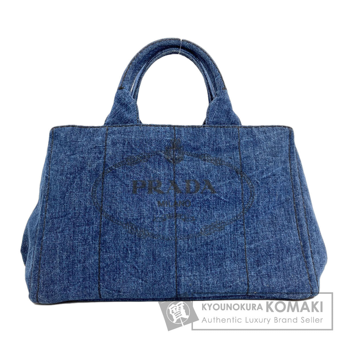 PRADA B2642B Canapa Tote Bag Denim Ladies [Used]