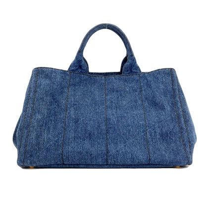 PRADA B2642B Canapa Tote Bag Denim Ladies [Used]