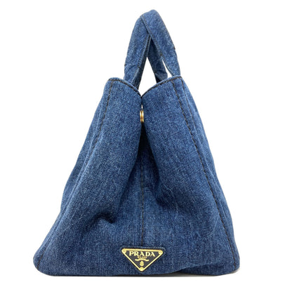 PRADA B2642B Canapa Tote Bag Denim Ladies [Used]