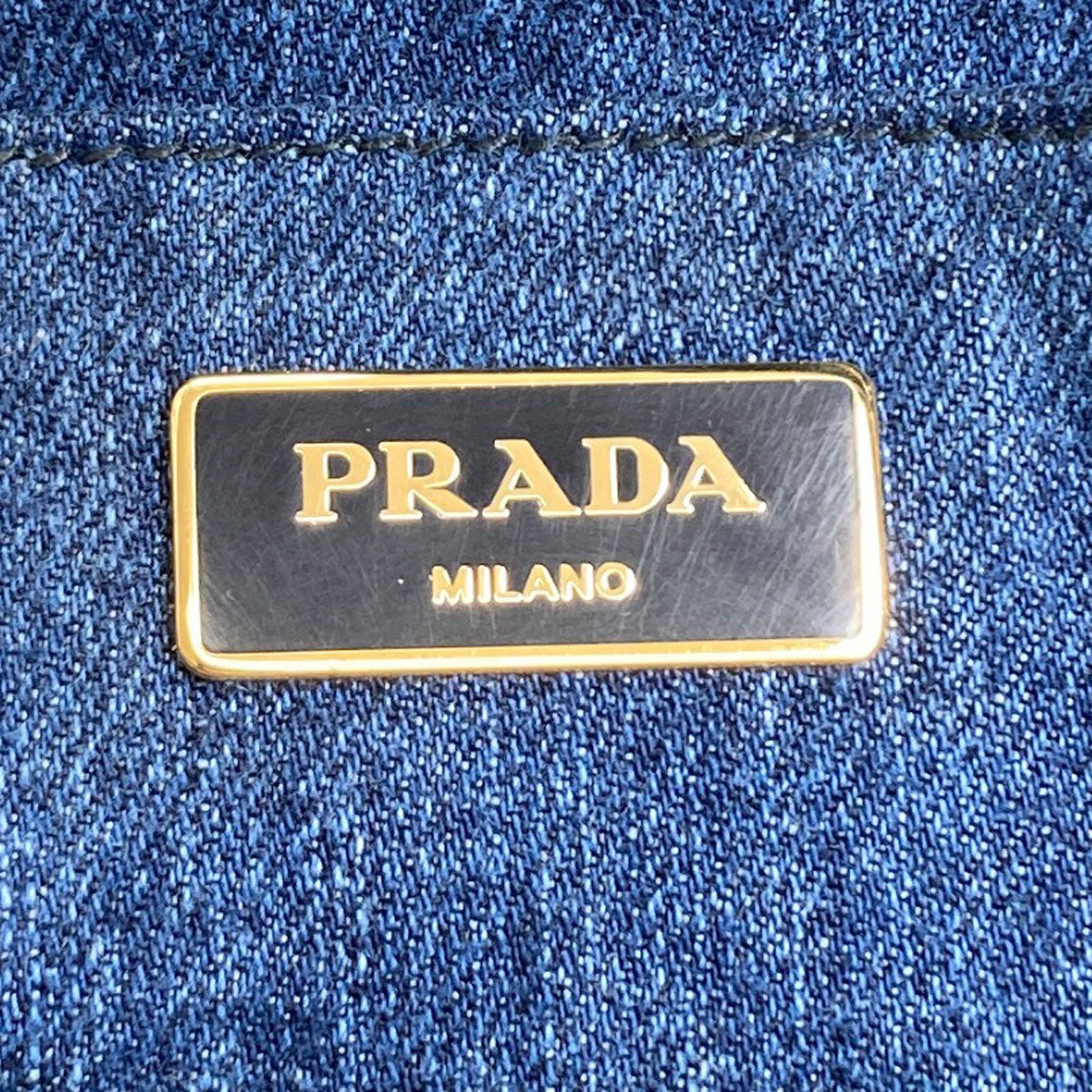 PRADA B2642B Canapa Tote Bag Denim Ladies [Used]