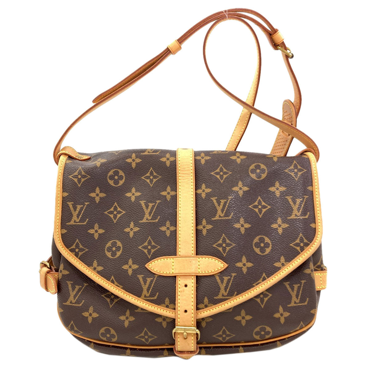 LOUIS VUITTON M40710 Saumur MM Shoulder Bag Monogram canvas Ladies [Used]