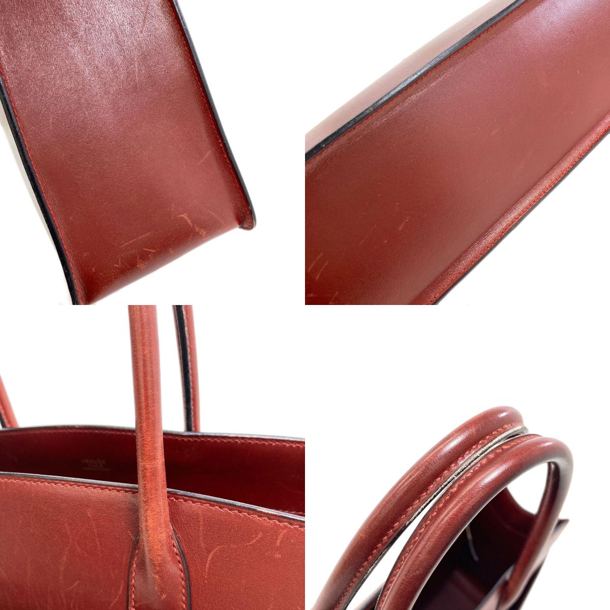 HERMES Whitebus GoldHardware Tote Bag Box calf Ladies [Used]