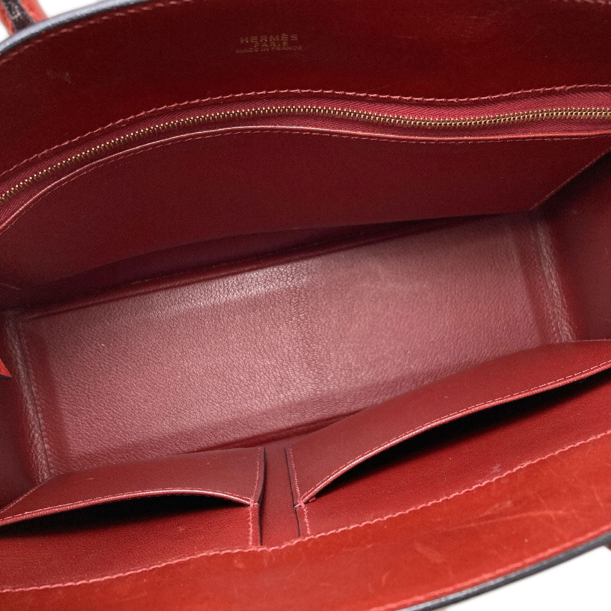 HERMES Whitebus GoldHardware Tote Bag Box calf Ladies [Used]