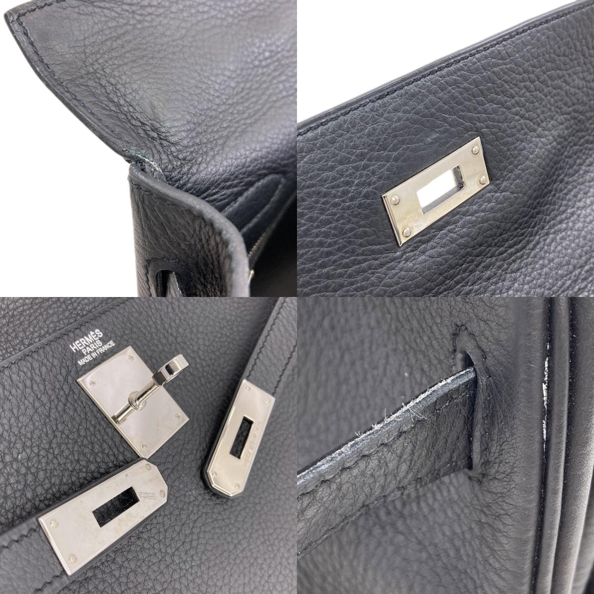 HERMES Kelly 32 inner stitch SilverHardware Handbag Taurillon Clemence Ladies [Used]
