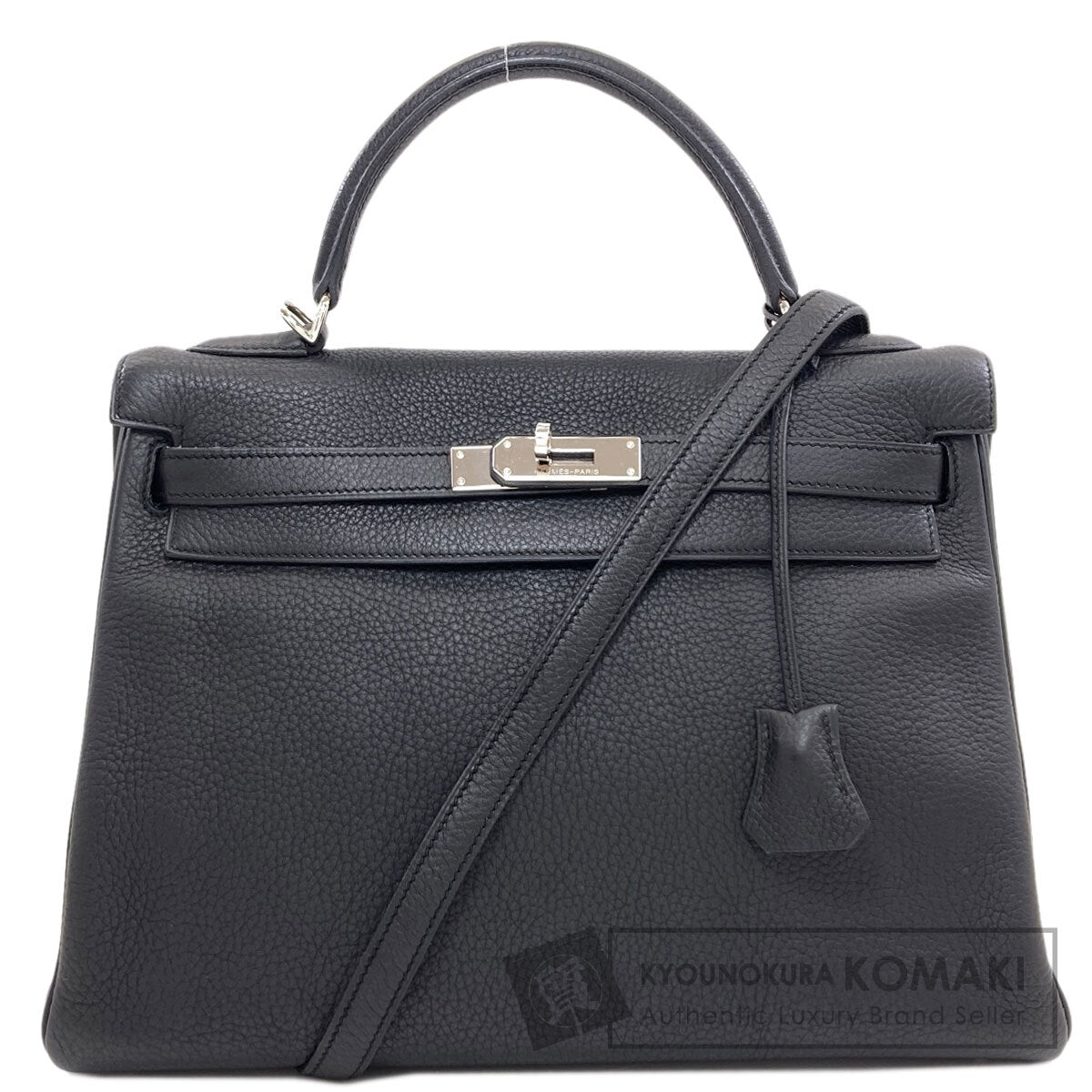 HERMES Kelly 32 inner stitch SilverHardware Handbag Taurillon Clemence Ladies [Used]