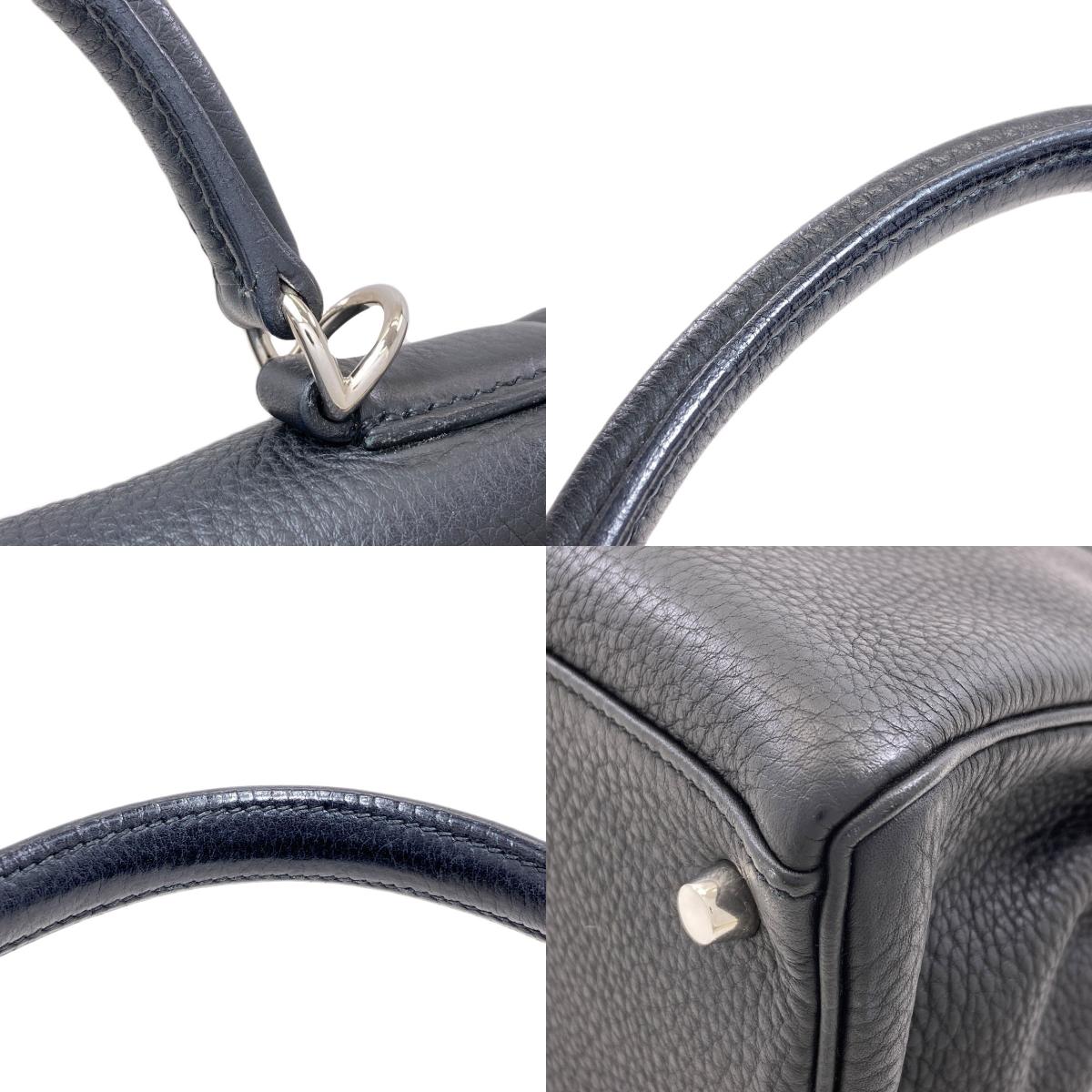 HERMES Kelly 32 inner stitch SilverHardware Handbag Taurillon Clemence Ladies [Used]