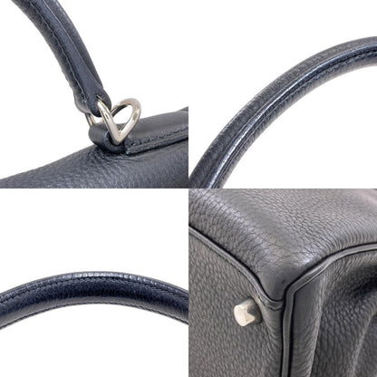 HERMES Kelly 32 inner stitch SilverHardware Handbag Taurillon Clemence Ladies [Used]