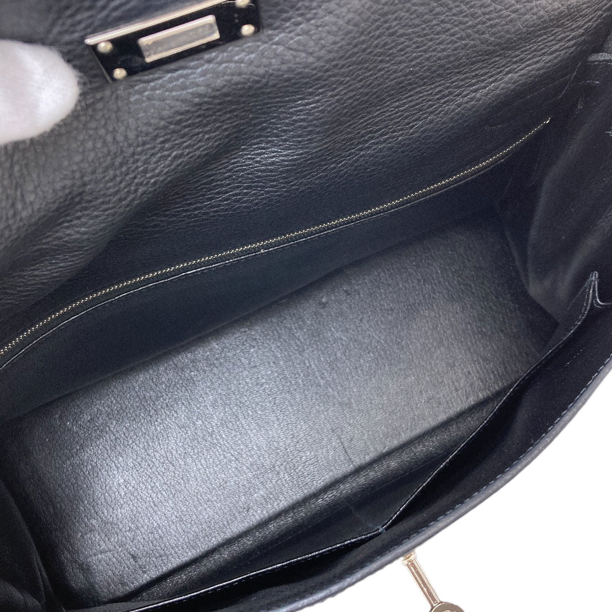 HERMES Kelly 32 inner stitch SilverHardware Handbag Taurillon Clemence Ladies [Used]