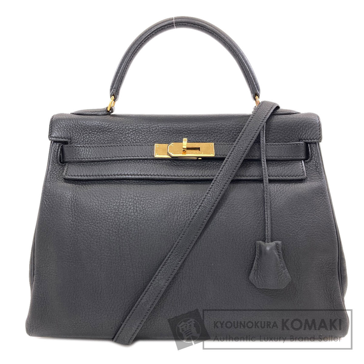 HERMES Kelly 32 inner stitch GoldHardware Handbag Taurillon Clemence Ladies [Used]