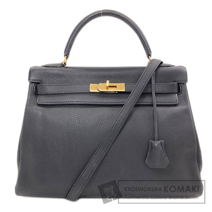 HERMES Kelly 32 inner stitch GoldHardware Handbag Taurillon Clemence Ladies [Used]