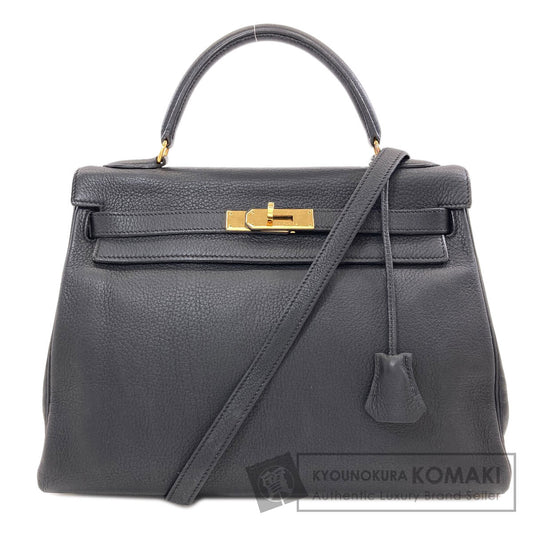 HERMES Kelly 32 inner stitch GoldHardware Handbag Taurillon Clemence Ladies [Used]