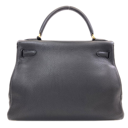 HERMES Kelly 32 inner stitch GoldHardware Handbag Taurillon Clemence Ladies [Used]