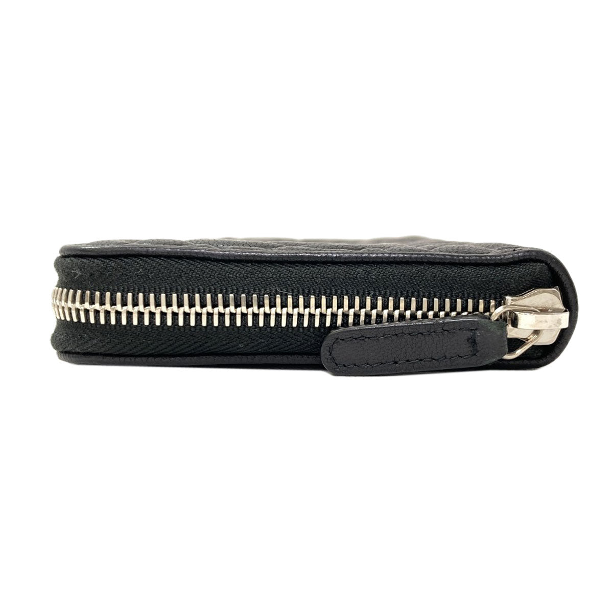 CHANEL Camellia COCO Mark SilverHardware Long wallet (with coin pocket) Calf Ladies [Used]