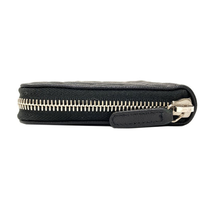 CHANEL Camellia COCO Mark SilverHardware Long wallet (with coin pocket) Calf Ladies [Used]