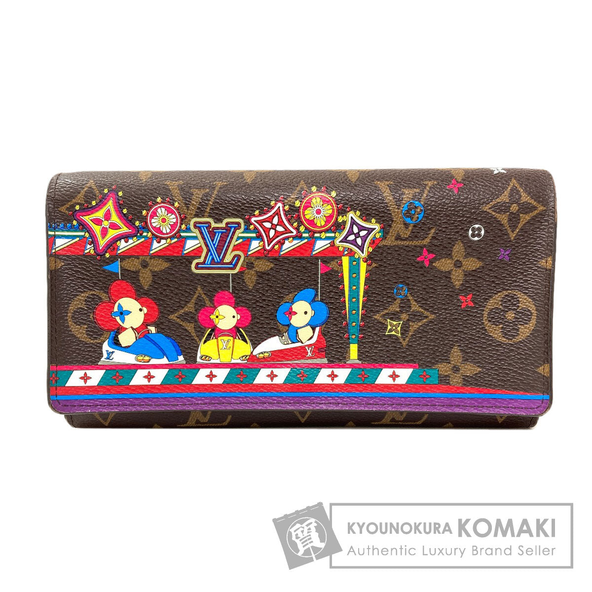 LOUIS VUITTON M69747 Portefeiulle・Sarah NM Vivienne Long wallet (with coin pocket) Monogram canvas Ladies [Used]