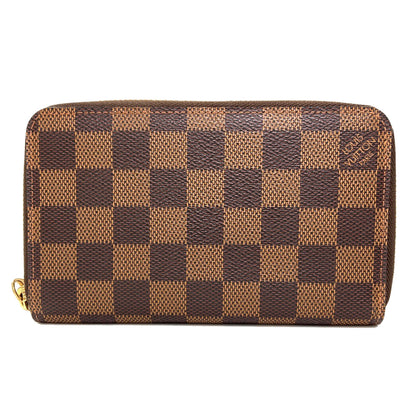 LOUIS VUITTON N60028 Zippy Compact Long wallet (with coin pocket) Damier canvas Ladies [Used]