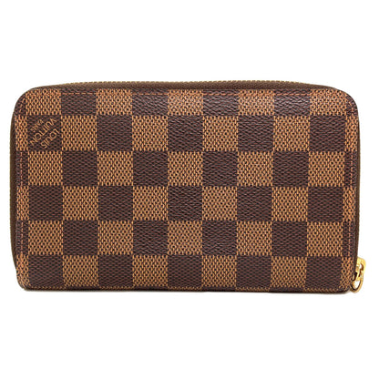 LOUIS VUITTON N60028 Zippy Compact Long wallet (with coin pocket) Damier canvas Ladies [Used]