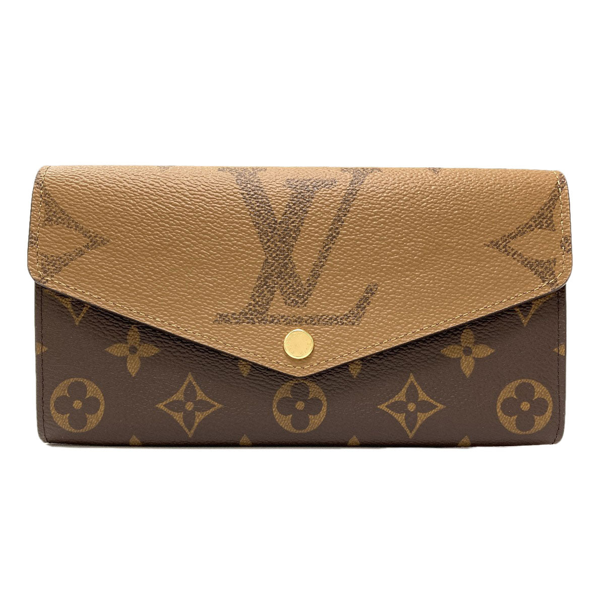 LOUIS VUITTON M80726 Portefeiulle Â· Sarah Long wallet (with coin pocket) Monogram Giant Ladies [Used]