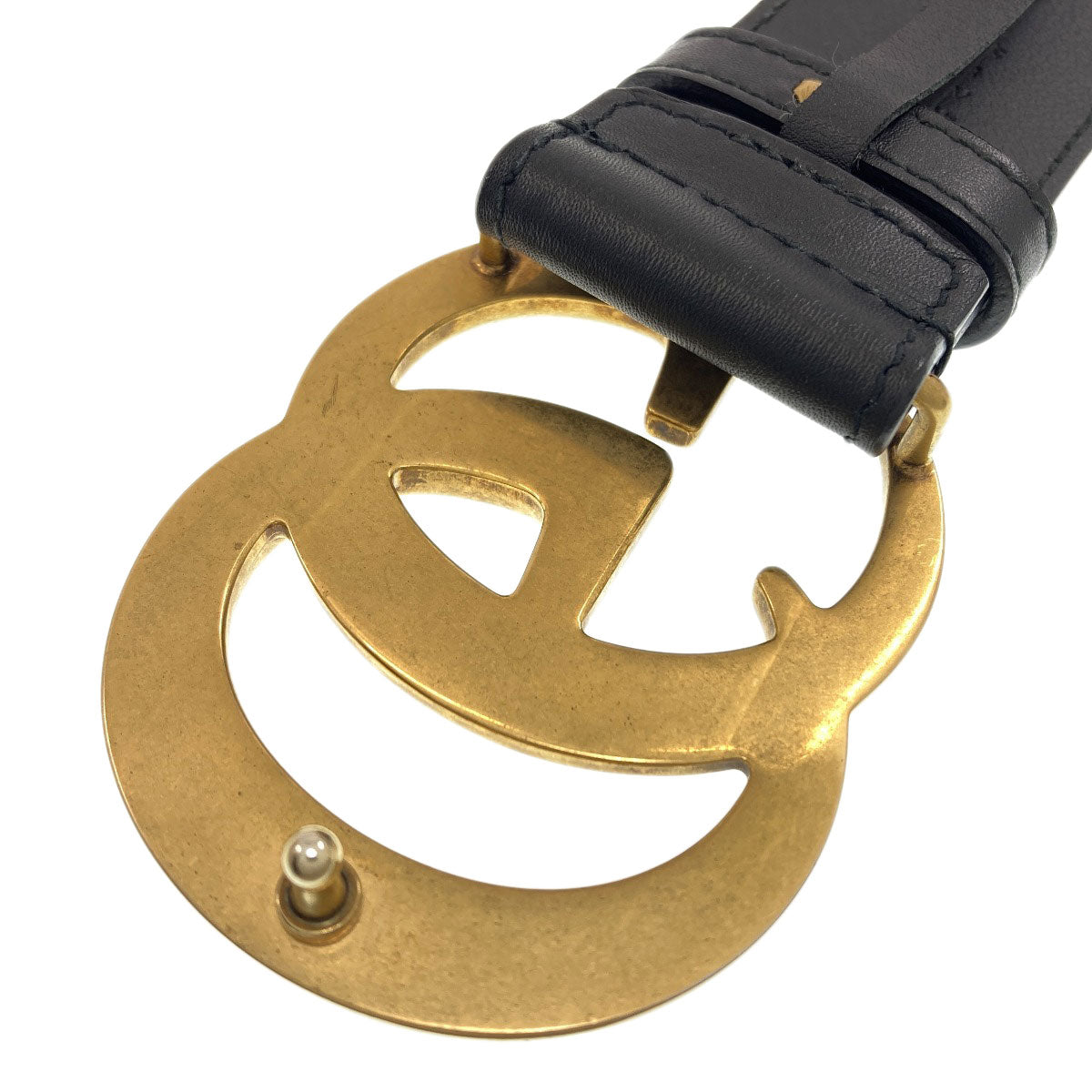 GUCCI 400593 Double G buckle belt Calf mens [Used]