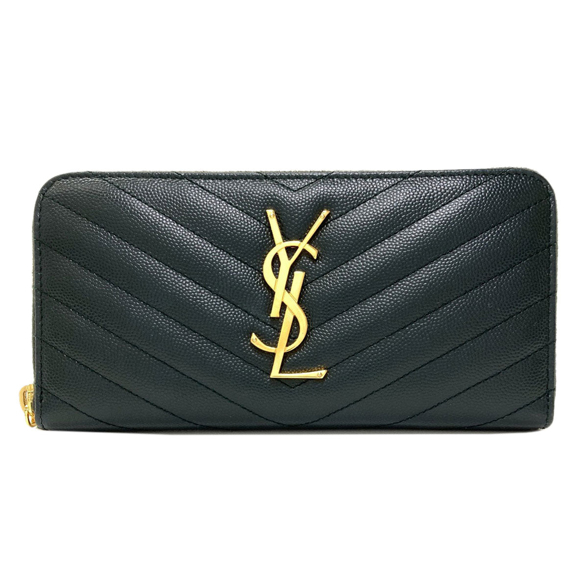 SAINT LAURENT Cassandra Long wallet (with coin pocket) Leather Ladies [Used]