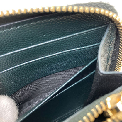 SAINT LAURENT Cassandra Long wallet (with coin pocket) Leather Ladies [Used]