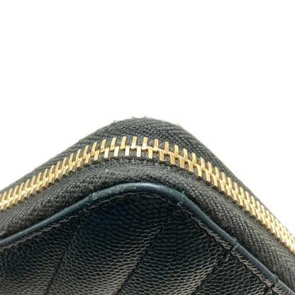 SAINT LAURENT Cassandra Long wallet (with coin pocket) Leather Ladies [Used]