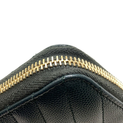 SAINT LAURENT Cassandra Long wallet (with coin pocket) Leather Ladies [Used]