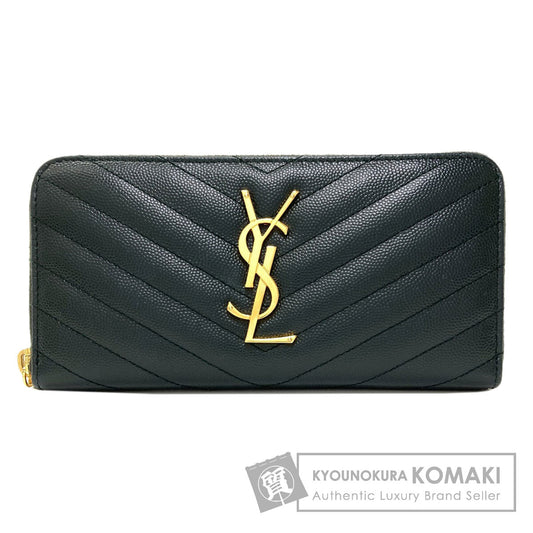 SAINT LAURENT Cassandra Long wallet (with coin pocket) Leather Ladies [Used]