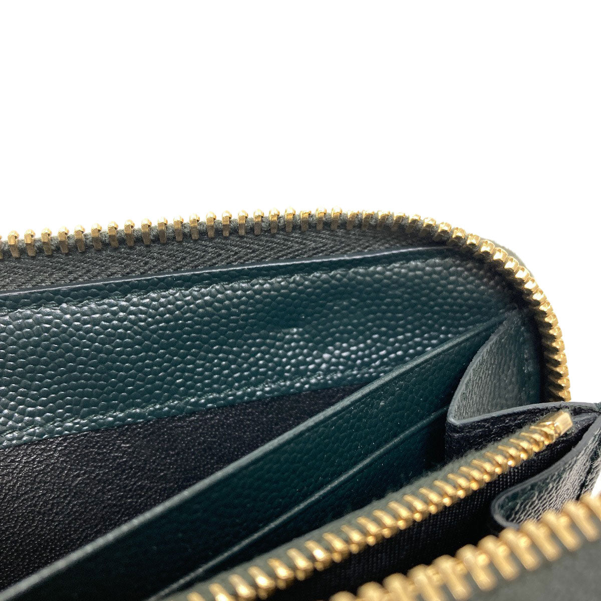SAINT LAURENT Cassandra Long wallet (with coin pocket) Leather Ladies [Used]