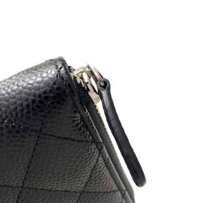 CHANEL Matelasse COCO Mark SilverHardware Long wallet (with coin pocket) Grained Calfskin Skin Ladies [Used]