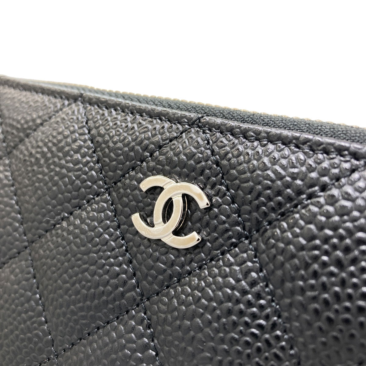 CHANEL Matelasse COCO Mark SilverHardware Long wallet (with coin pocket) Grained Calfskin Skin Ladies [Used]