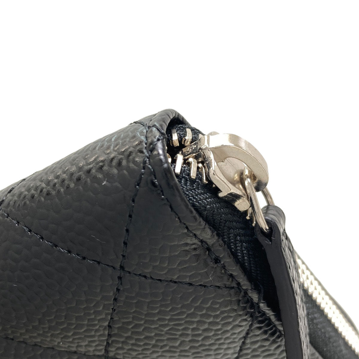 CHANEL Matelasse COCO Mark SilverHardware Long wallet (with coin pocket) Grained Calfskin Skin Ladies [Used]