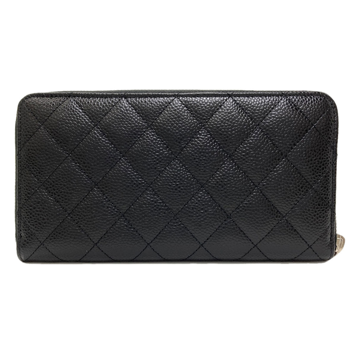 CHANEL Matelasse COCO Mark SilverHardware Long wallet (with coin pocket) Grained Calfskin Skin Ladies [Used]