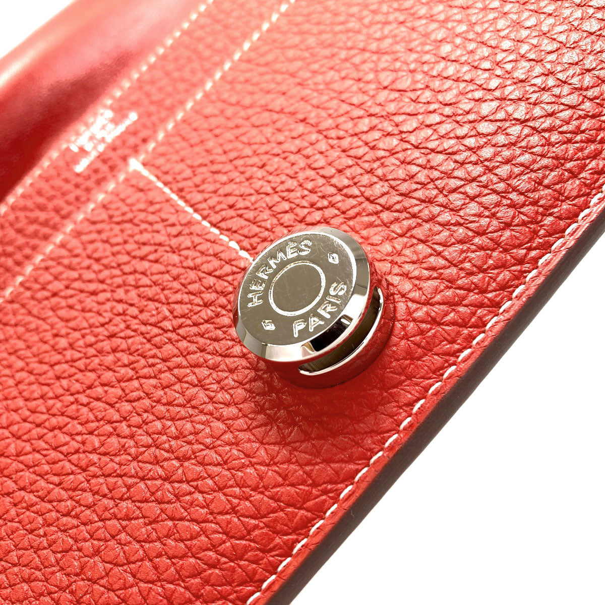 HERMES Dogon GM Duo SilverHardware Long wallet (with coin pocket) Calf Ladies [Used]