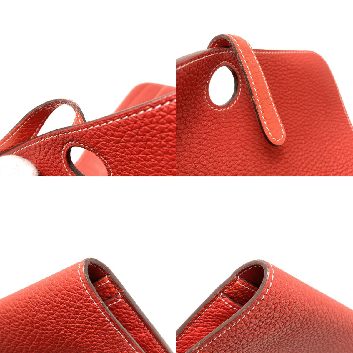 HERMES Dogon GM Duo SilverHardware Long wallet (with coin pocket) Calf Ladies [Used]