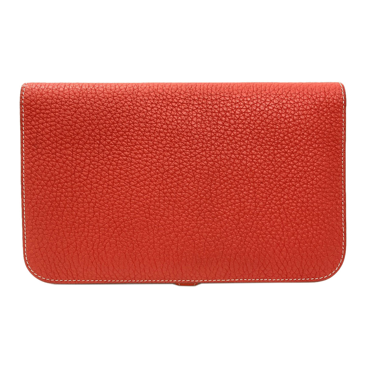 HERMES Dogon GM Duo SilverHardware Long wallet (with coin pocket) Calf Ladies [Used]