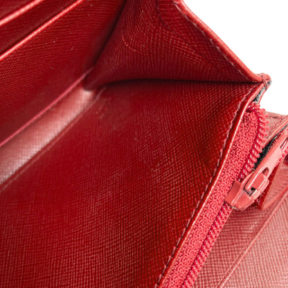 PRADA M506A Triangle Long wallet (with coin pocket) Safiano Ladies [Used]