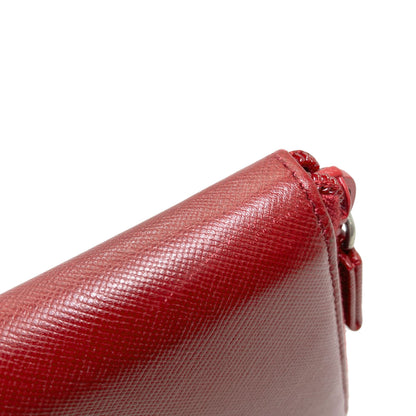 PRADA M506A Triangle Long wallet (with coin pocket) Safiano Ladies [Used]