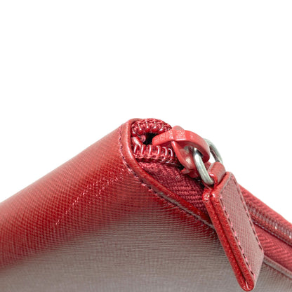 PRADA M506A Triangle Long wallet (with coin pocket) Safiano Ladies [Used]