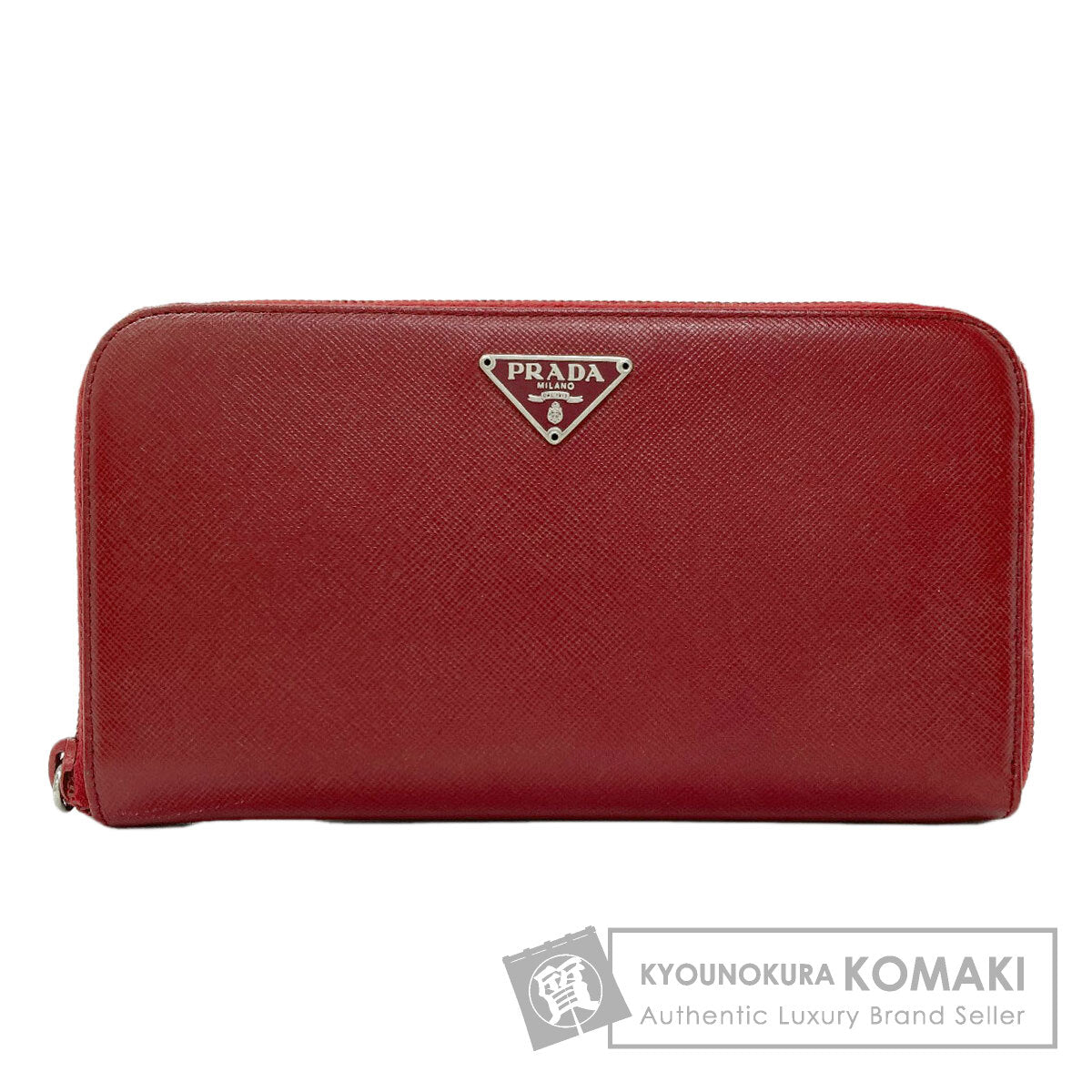 PRADA M506A Triangle Long wallet (with coin pocket) Safiano Ladies [Used]
