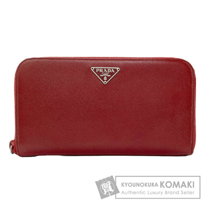 PRADA M506A Triangle Long wallet (with coin pocket) Safiano Ladies [Used]