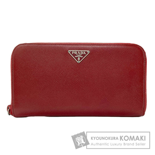 PRADA M506A Triangle Long wallet (with coin pocket) Safiano Ladies [Used]