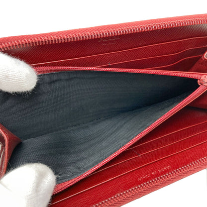 PRADA M506A Triangle Long wallet (with coin pocket) Safiano Ladies [Used]