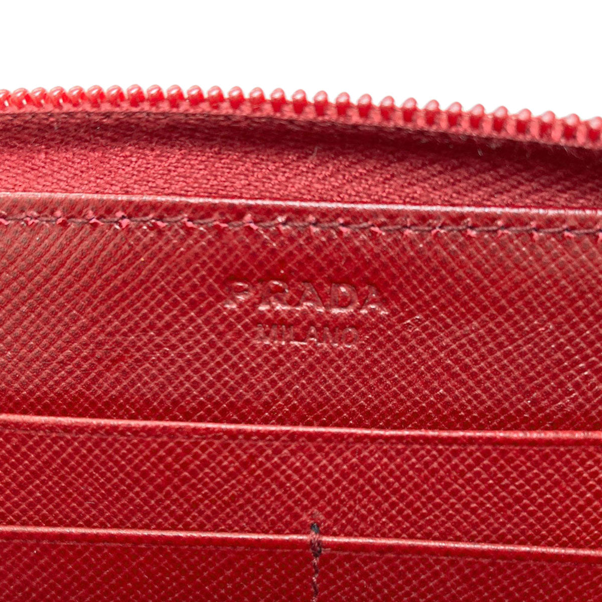 PRADA M506A Triangle Long wallet (with coin pocket) Safiano Ladies [Used]