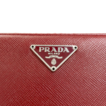 PRADA M506A Triangle Long wallet (with coin pocket) Safiano Ladies [Used]