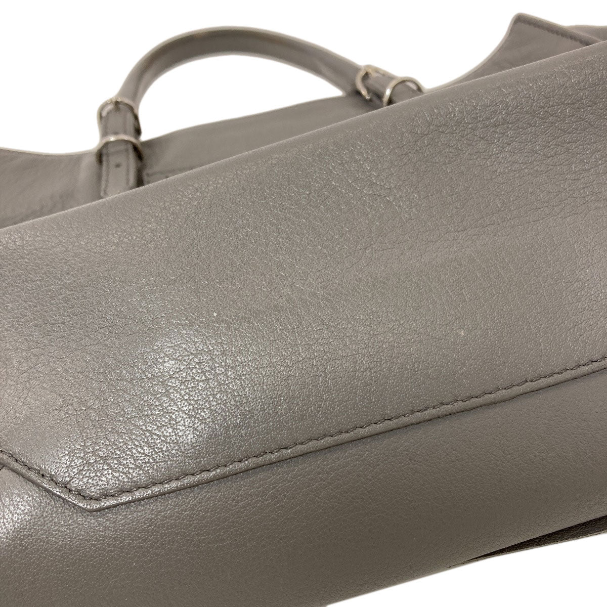 BALENCIAGA 370926 Paper 2WAY Handbag Leather Ladies [Used]