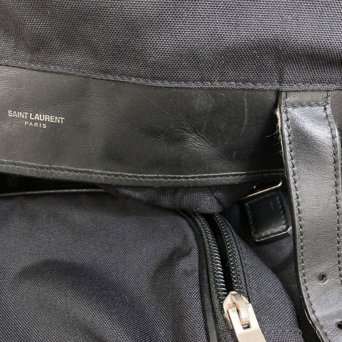 SAINT LAURENT logo Backpack Â· Daypack Canvas Ladies [Used]