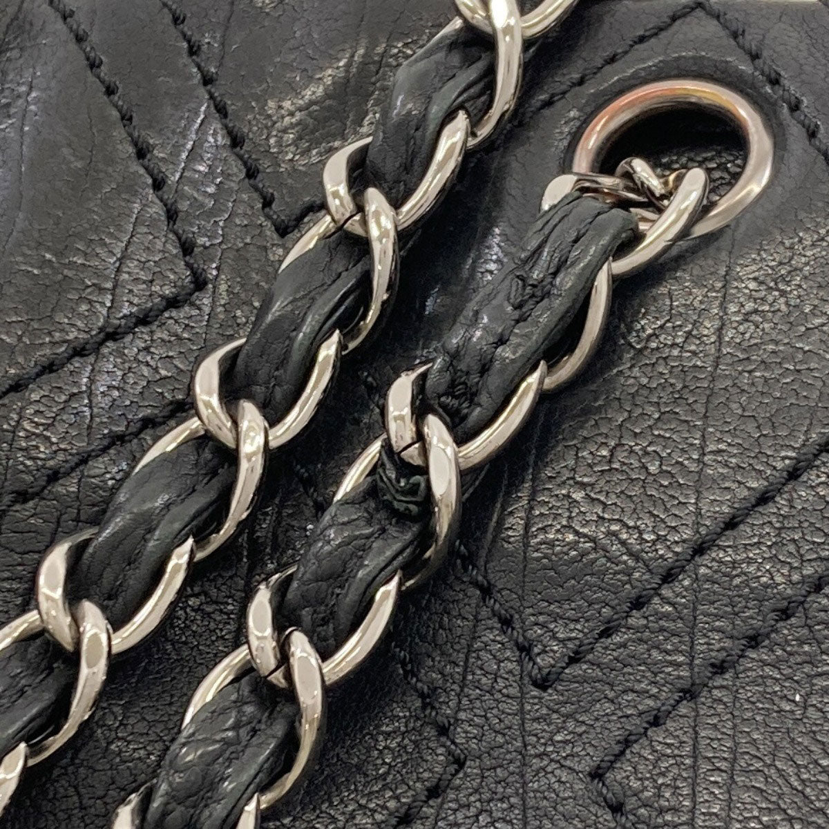 CHANEL Diamond Stitch SilverHardware Tote Bag Calf Ladies [Used]