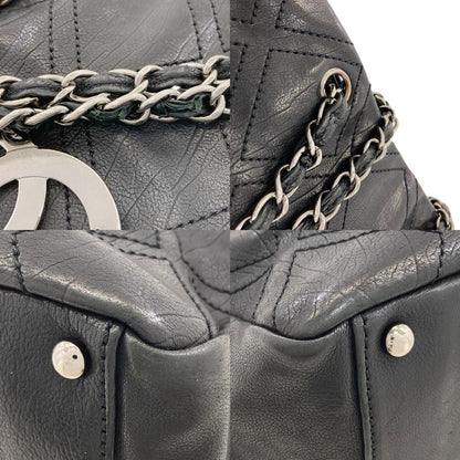 CHANEL Diamond Stitch SilverHardware Tote Bag Calf Ladies [Used]